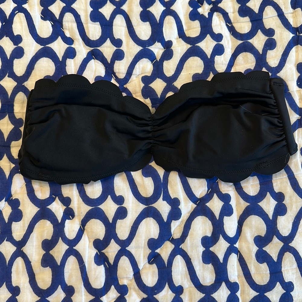 PINK Black Bandeau Bikini Top